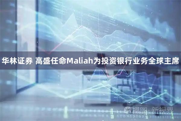 华林证券 高盛任命Maliah为投资银行业务全球主席