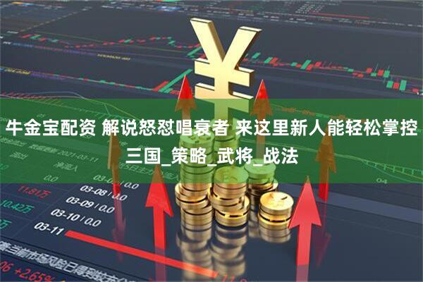 牛金宝配资 解说怒怼唱衰者 来这里新人能轻松掌控三国_策略_武将_战法
