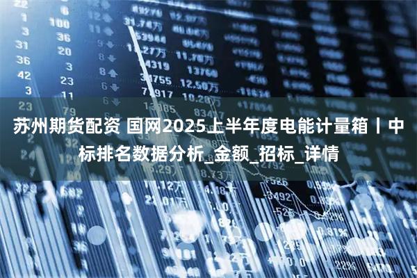 苏州期货配资 国网2025上半年度电能计量箱丨中标排名数据分析_金额_招标_详情