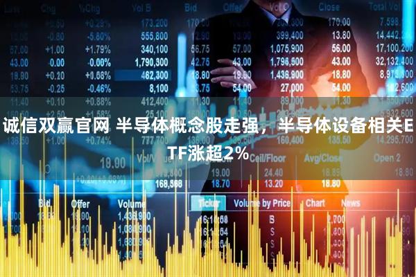 诚信双赢官网 半导体概念股走强，半导体设备相关ETF涨超2%